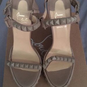 Christian Louboutin Nude Wedges Size 38/8